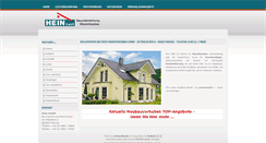 Desktop Screenshot of hein-massivhausbau.de