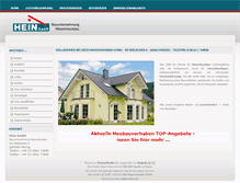 Tablet Screenshot of hein-massivhausbau.de